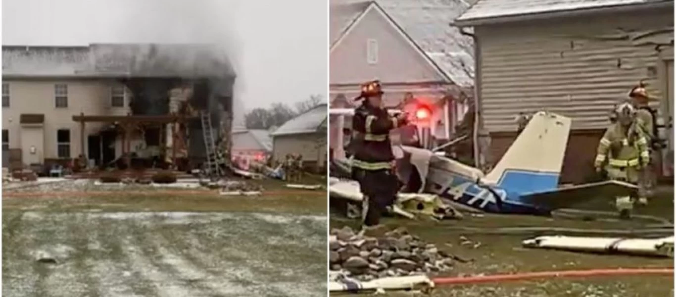 ΗΠΑ - Μίσιγκαν: Μικρό αεροπλάνο έπεσε πάνω σε σπίτι - 3 νεκροί (βίντεο)